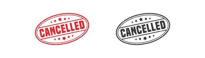 Cancelled stamp rubber with grunge style on white background. vector