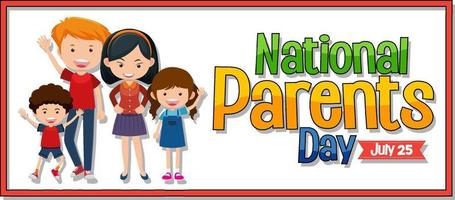 National Parents Day Poster Template vector