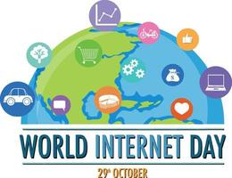 World Internet Day Banner Design vector