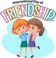 International Friendship Day banner design vector