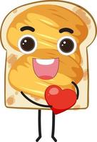 Cartoon character of bread vector