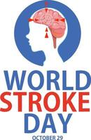 World Stroke Day Banner Design vector