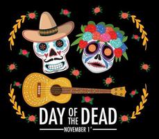 Day of the dead banner vector