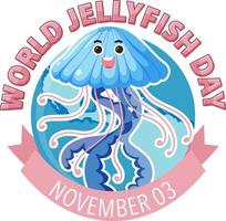 World Jellyfish Day Banner Design vector