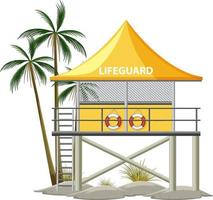 Lifeguard Tower Cartoon Style vector