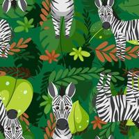 Cute zebra seamless pattern vector