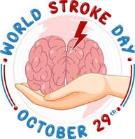 World Stroke Day Banner Design vector