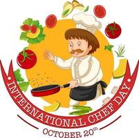 International Chef Day Poster Design vector