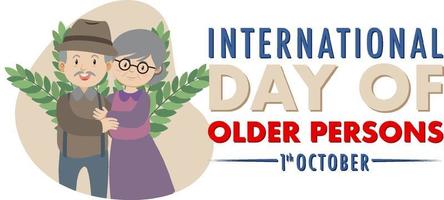 International day of older persons banner design vector