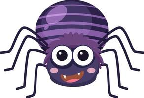 Cute spider cartoon on white background vector