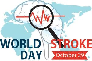 World Stroke Day Banner Design vector