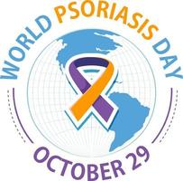 World Psoriasis Day Banner Design vector