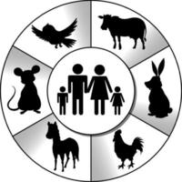 World zoonoses day banner silhouette design vector