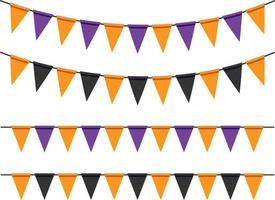 Set of party flag for halloween decoration vector
