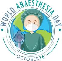 World Anaesthesia Day Banner Design vector