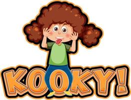 Playful cartoon character with kooky word expression vector