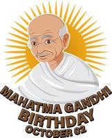 diseño de banner del 2 de octubre del día de mahatma gandhi vector