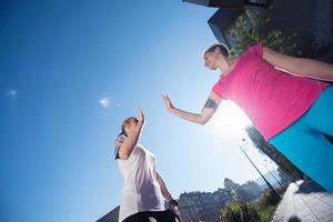 congratulate and happy to finish morning workout photo