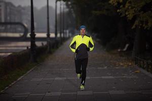 man jogging outside photo