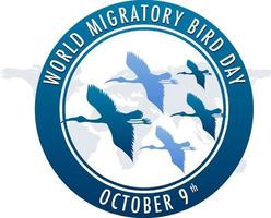 World Migratory Bird Day Banner Template vector