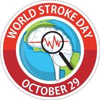 World Stroke Day Banner Design vector