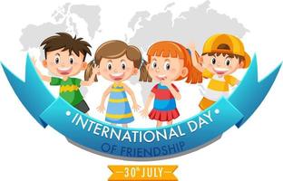 International Friendship Day banner design vector