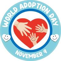 World Adoption Day Logo Design vector