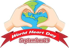 World Heart Day Banner Design vector