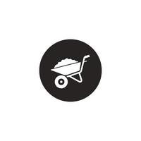 wheelbarrow icon  vector