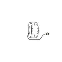 Tire pressure gauge icon vector