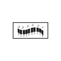 vector de logotipo de piano