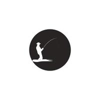 logotipo de pesca fondo del logotipo del dragón, diseño de plantilla de ilustración vectorial vector