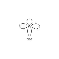 Bee icon vector illustration symbol design