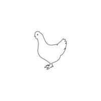 hen icon vector