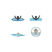 ahogarse icono vector ilustración símbolo diseño