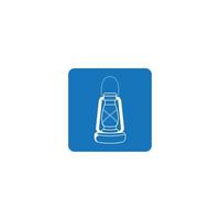 old oil lamp icon vector