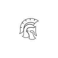 Spartan helmet icon vector