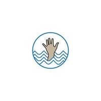 drown icon vector illustration symbol design