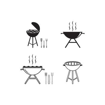 icono de barbacoa vector