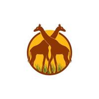 Giraffe logo vector illustration symbol design