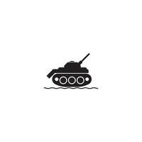 icono del tanque del ejército vector