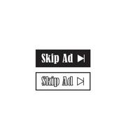 Skip Ad button icon vector