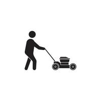 lawn mower icon vector