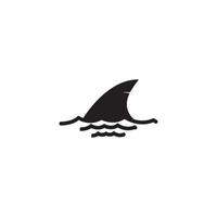 shark fin icon vector