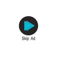 Skip Ad button icon vector