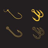 Fishing hook logo vector