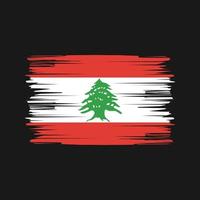 Lebanon Flag Brush Strokes. National Flag vector