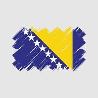 trazos de pincel de la bandera de bosnia. bandera nacional vector