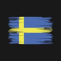 Sweden Flag Brush Strokes. National Flag vector