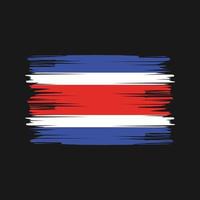 trazos de pincel de bandera de costa rica. bandera nacional vector